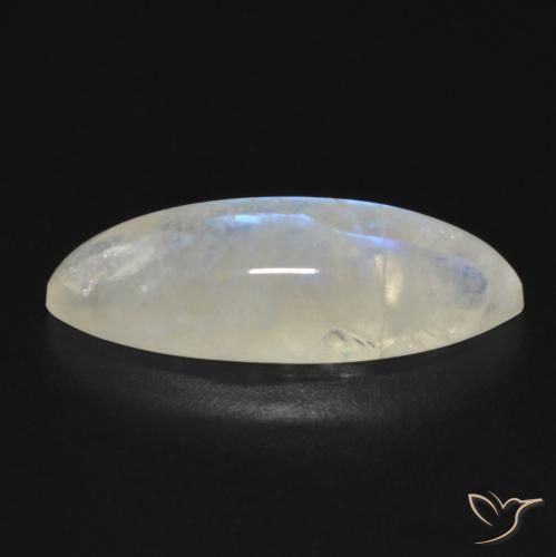 Rainbow Moonstone Gemstone in 22.7 x 7.7 mm Size for Sale, Rainbow Moonstone Stone in Bluish White Color
