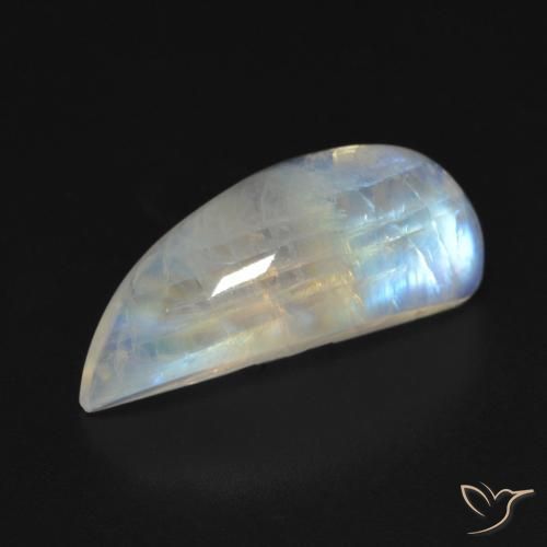 9.83ct Natural Bluish White Rainbow Moonstone, Fancy, Transparent