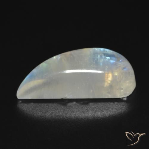 Rainbow Moonstone Gemstone in 20.8 x 9 mm Size for Sale, Rainbow Moonstone Stone in Bluish White Color