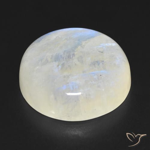 Rainbow Moonstone Gemstone in 18 mm (calibrated) Size for Sale, Rainbow Moonstone Stone in Bluish White Color