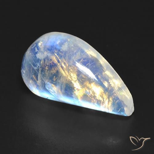 8.58ct Natural Bluish White Rainbow Moonstone, Fancy, Transparent