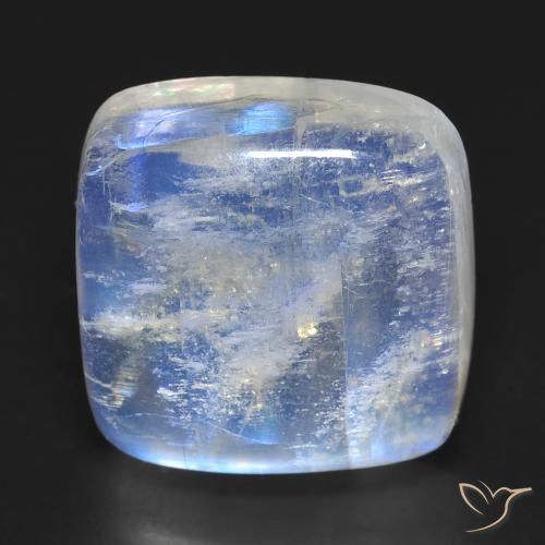 16.8 ct Cushion Rainbow Moonstone, 15.4 x 15.2 mm From the United States, Photo A