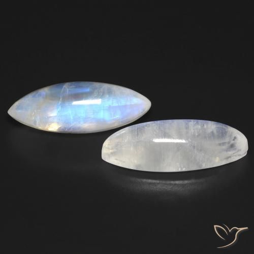 Best Rainbow Moonstones for Stud Earrings | Large Size, AAA Color