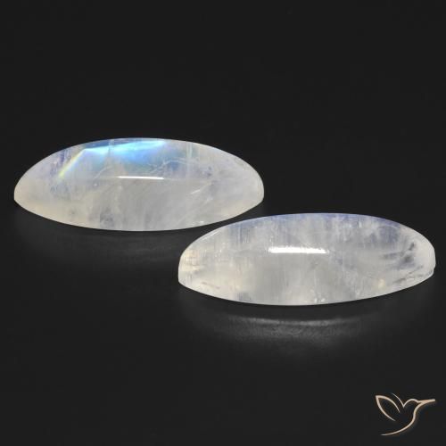 Best Rainbow Moonstones for Stud Earrings | Large Size, AAA Color