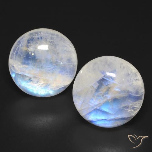 23.45 ct Round Rainbow Moonstone, 15 mm From the United States, Photo A