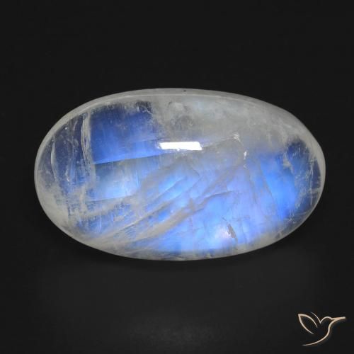 17.81 ct Oval Rainbow Moonstone, 22.2 x 13 mm From the United States, Photo A