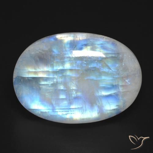 Moonstone Beads 54ct Rainbow Moonstone Gemstone Oval Briolettes