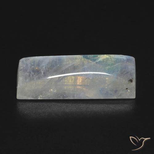 Rainbow Moonstone Gemstone in 18.9 x 6.7 mm Size for Sale, Rainbow Moonstone Stone in Bluish White Color
