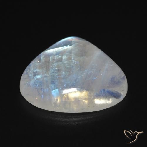 Rainbow Moonstone Gemstone in 19 x 16.5 mm Size for Sale, Rainbow Moonstone Stone in Bluish White Color