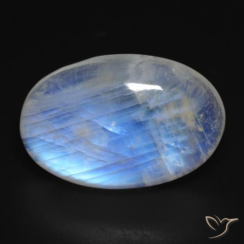 Pierre de lune arc-en-ciel ovale de 26,34 ct, 25,9 x 17 mm des États-Unis, Photo A