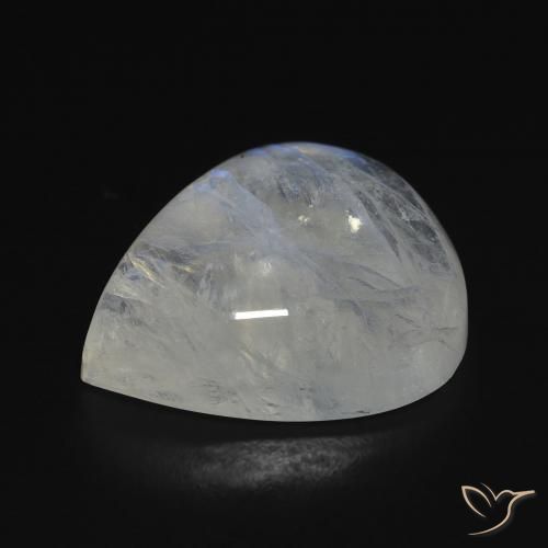 Rainbow Moonstone Gemstone in 17.7 x 14.8 mm Size for Sale, Rainbow Moonstone Stone in Bluish White Color
