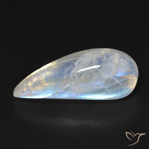 11.93ct Natural Bluish White Rainbow Moonstone, Fancy, Transparent