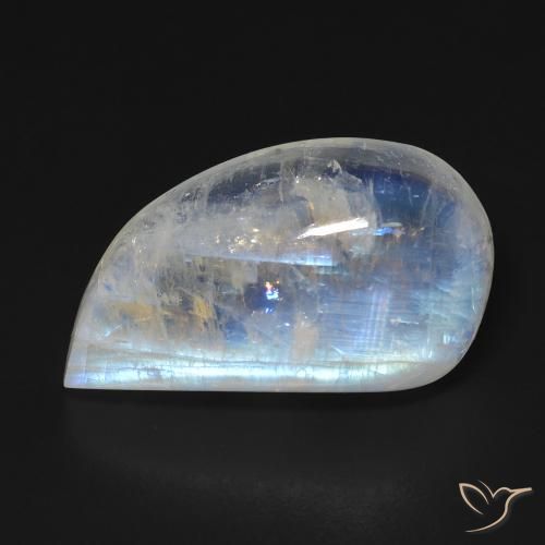 14.35ct Natural Bluish White Rainbow Moonstone, Fancy, Transparent