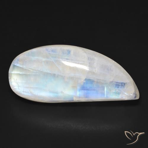 20.59ct Natural Bluish White Rainbow Moonstone, Fancy, Transparent