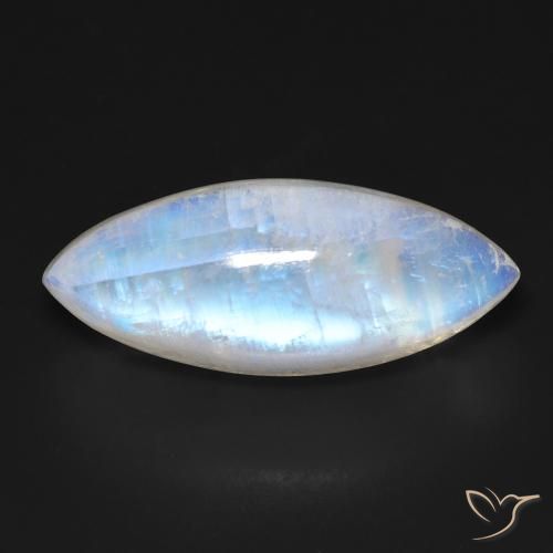 18.46ct Natural Bluish White Rainbow Moonstone, Marquise, Transparent