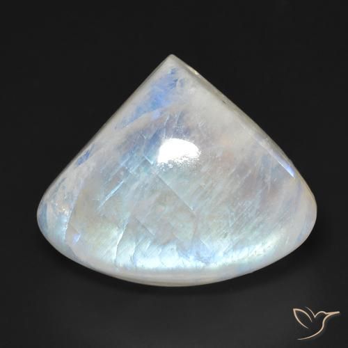 21.35ct Natural Bluish White Rainbow Moonstone, Pear Shape, Transparent
