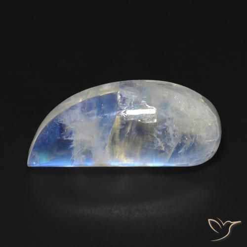 12.85ct Natural Bluish White Rainbow Moonstone, Fancy, Transparent