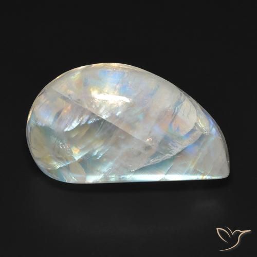 16.69ct Natural Bluish White Rainbow Moonstone, Fancy, Transparent