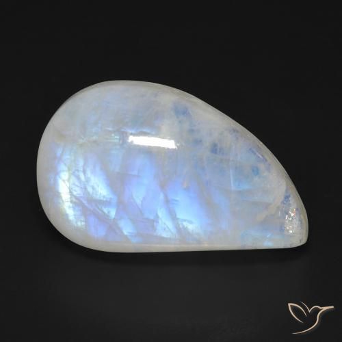 15.63ct Natural Bluish White Rainbow Moonstone, Fancy, Transparent