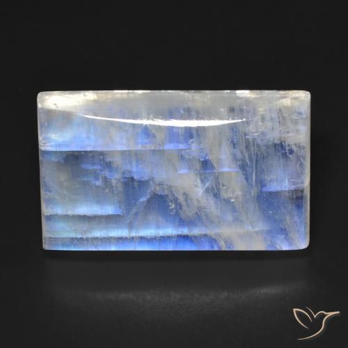 31.54 ct Baguette Rainbow Moonstone, 26.1 x 15.4 mm From the United States, Photo A
