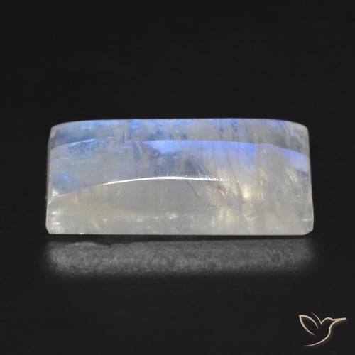 Rainbow Moonstone Gemstone in 22.1 x 9 mm Size for Sale, Rainbow Moonstone Stone in Bluish White Color
