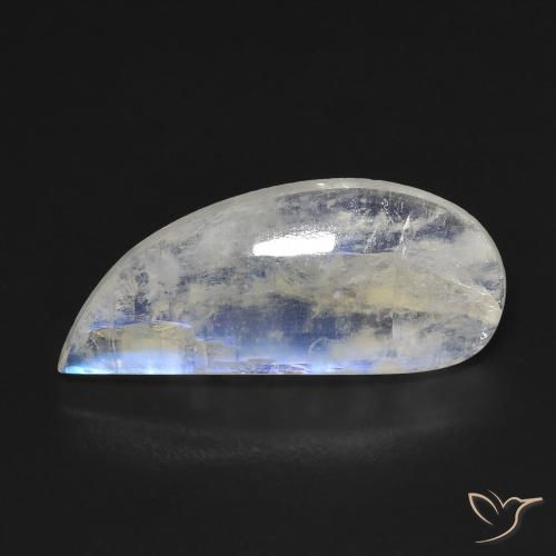 7.16ct Natural Bluish White Rainbow Moonstone, Fancy, Transparent