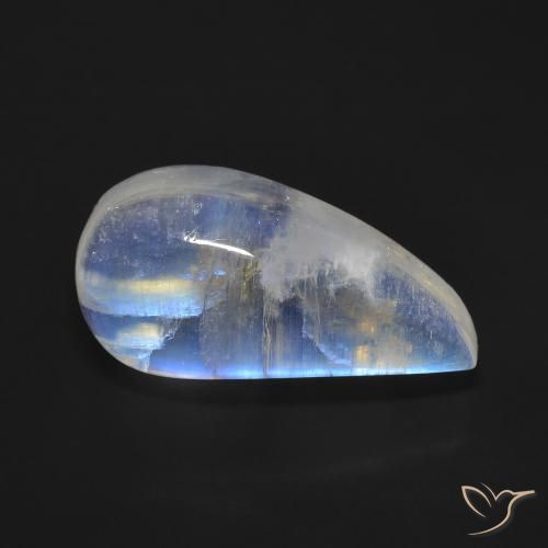 10.59ct Natural Bluish White Rainbow Moonstone, Fancy, Transparent