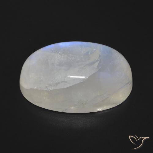Rainbow Moonstone Gemstone in 20.9 x 13.3 mm Size for Sale, Rainbow Moonstone Stone in Bluish White Color