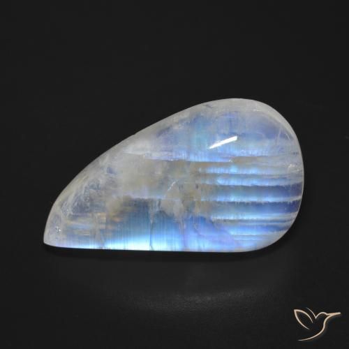 22.52ct Natural Bluish White Rainbow Moonstone, Fancy, Transparent