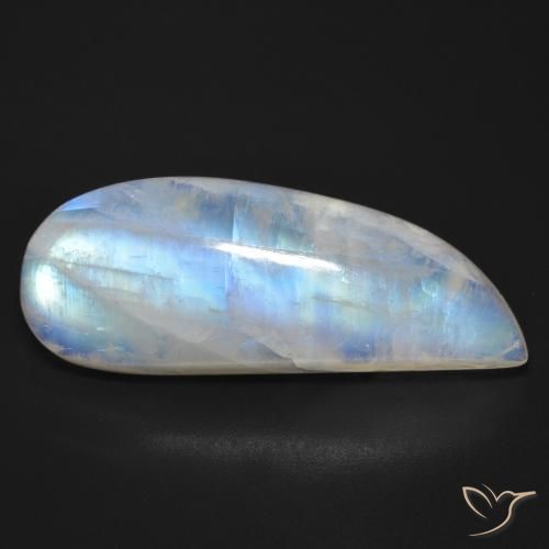 25.87ct Natural Bluish White Rainbow Moonstone, Fancy, Transparent
