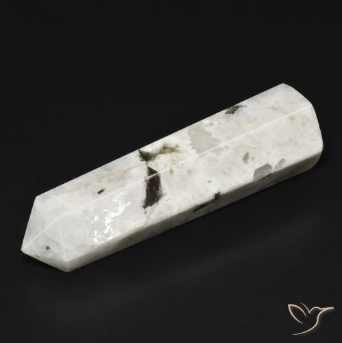 41.14ct Natural White with Black Rainbow Moonstone, Fancy, Opaque