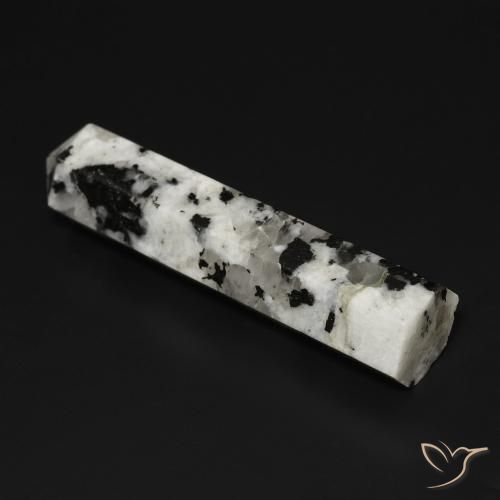 34.55 ct Multicolor Rainbow Moonstone Stone, Natural Rainbow Moonstone in Pencil Cut Shape for Sale