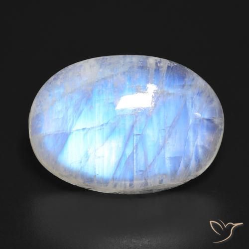 23.16ct Natural Bluish White Rainbow Moonstone, Oval, Translucent