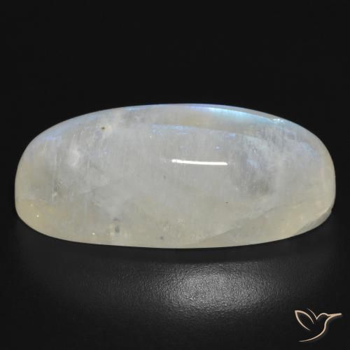 Rainbow Moonstone Gemstone in 25.4 x 10.9 mm Size for Sale, Rainbow Moonstone Stone in Bluish White Color