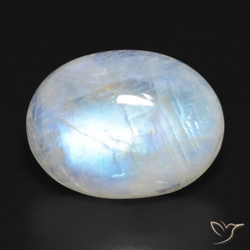 18.82 ct Oval Rainbow Moonstone, 20.4 x 15.4 mm From the United States, Photo A