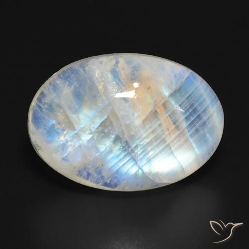 18.5 ct Oval Rainbow Moonstone, 20.9 x 14.8 mm From the United States, Photo A