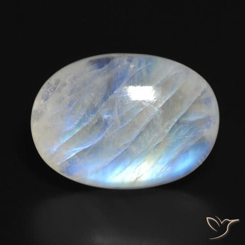 14.84 ct Oval Rainbow Moonstone, 18.6 x 13.6 mm From the United States, Photo A