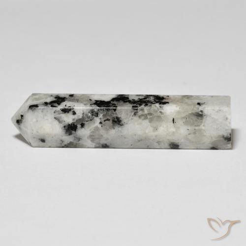 36.67 ct Multicolor Rainbow Moonstone Stone, Natural Rainbow Moonstone in Pencil Cut Shape for Sale
