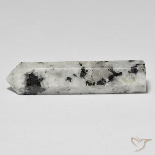 30.27 ct Multicolor Rainbow Moonstone Stone, Natural Rainbow Moonstone in Pencil Cut Shape for Sale