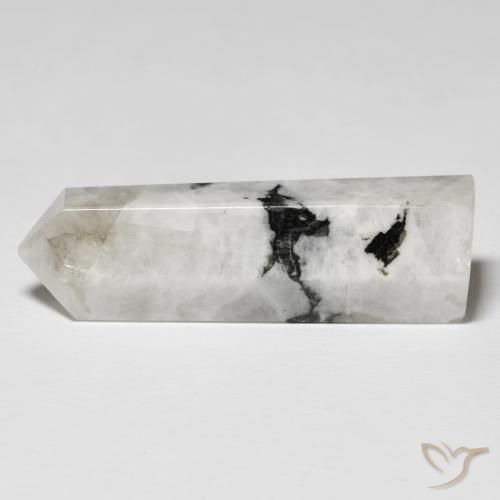 45.48 ct Multicolor Rainbow Moonstone Stone, Natural Rainbow Moonstone in Pencil Cut Shape for Sale