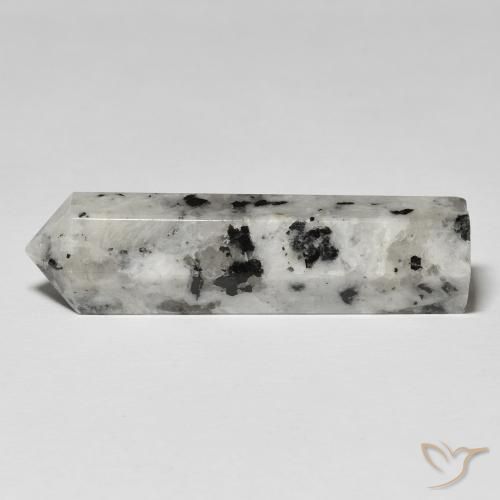 38.56 ct Multicolor Rainbow Moonstone Stone, Natural Rainbow Moonstone in Pencil Cut Shape for Sale
