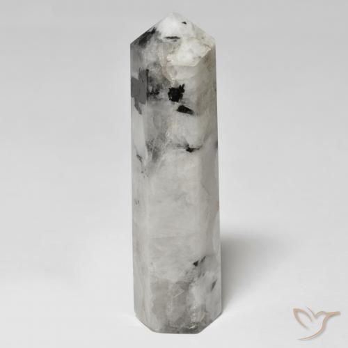 45.68ct Natural White with Black Rainbow Moonstone, Fancy, Opaque