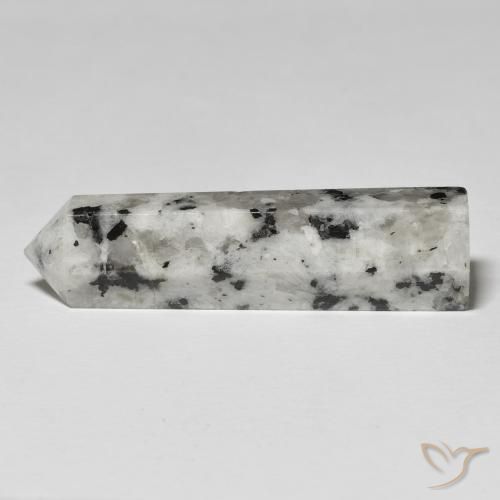 39.59 ct Multicolor Rainbow Moonstone Stone, Natural Rainbow Moonstone in Pencil Cut Shape for Sale