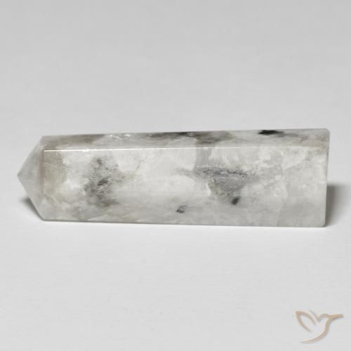 34.72 ct Multicolor Rainbow Moonstone Gemstone, Rainbow Moonstone Gem in Pencil Cut Shape for Sale.