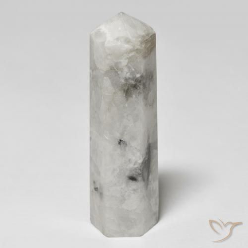 34.72 ct Multicolor Rainbow Moonstone Stone, Natural Rainbow Moonstone in Pencil Cut Shape for Sale