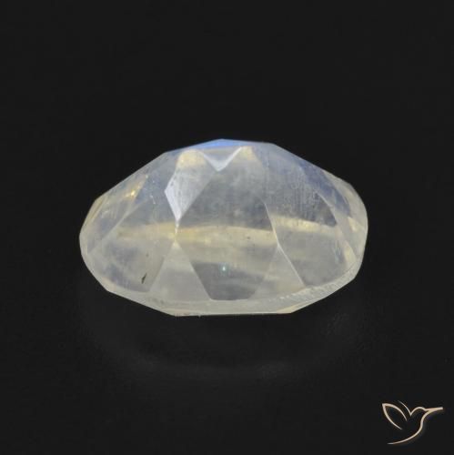 Rainbow Moonstone Gemstone in 9 x 7 mm (calibrated) Size for Sale, Rainbow Moonstone Stone in Bluish White Color