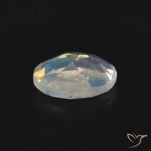 Rainbow Moonstone Gemstone in 7 x 5 mm (calibrated) Size for Sale, Rainbow Moonstone Stone in Bluish White Color