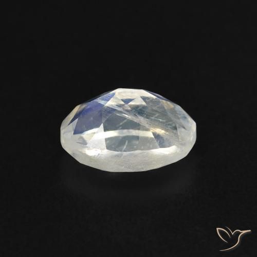 Rainbow Moonstone Gemstone in 7 x 5 mm (calibrated) Size for Sale, Rainbow Moonstone Stone in Bluish White Color
