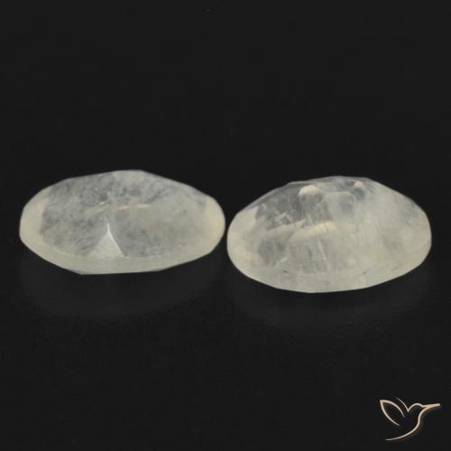 Rainbow Moonstone Gemstones in 7 x 5 mm (calibrated) Size for Sale, Rainbow Moonstone Stones in Bluish White Color