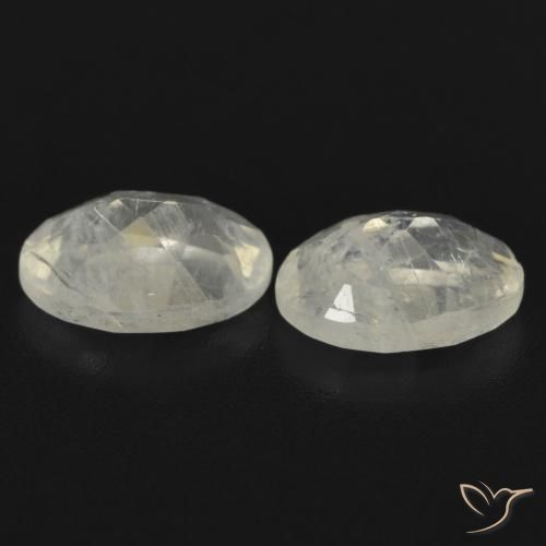 Rainbow Moonstone Gemstones in 7 x 5 mm (calibrated) Size for Sale, Rainbow Moonstone Stones in Bluish White Color